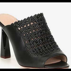 AD & DAUGHTERS Charmmed Leather Woven Mules